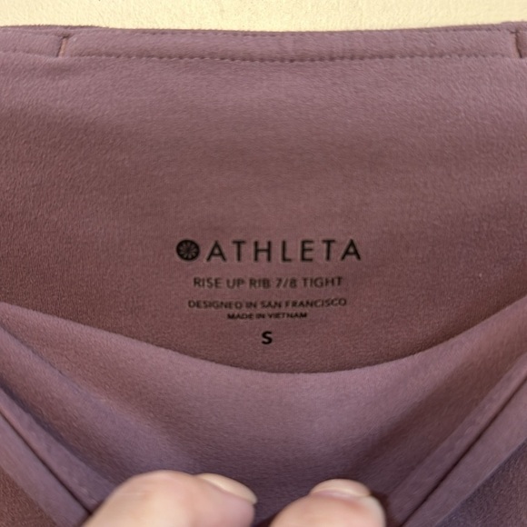ATHLETA rise up rib 7/8 tight light purple legging - Picture 5 of 10